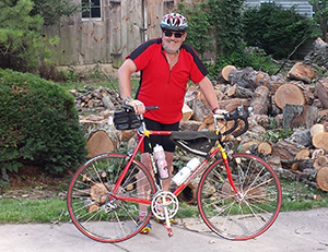 Jim Snell with bicycle